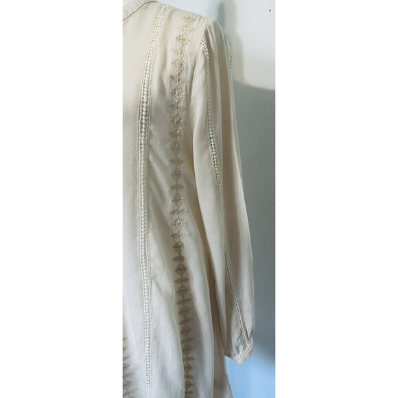 Blu Pepper Women Size S Long Sleeve Embroidered Tunic Dress Modest Minimalist - Picture 4 of 12